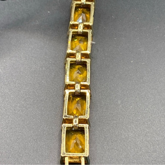 Bracelet & Earrings Set. Vintage art Retro Citrine. - Picture 7 of 12